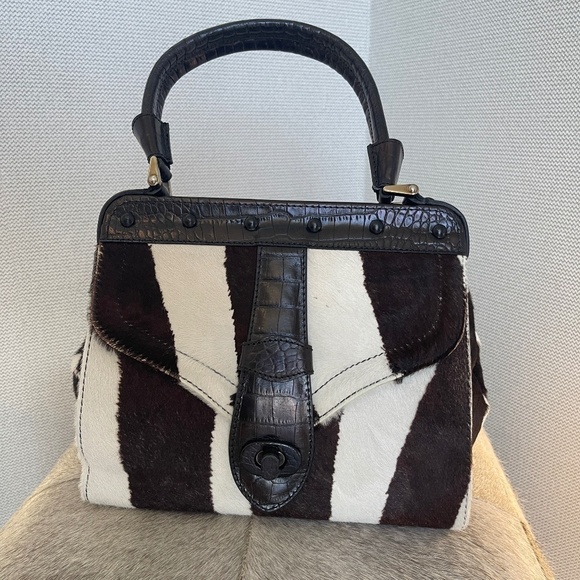 VALENTINO Black & White ZEBRA Print Handbag, - Picture 1 of 13